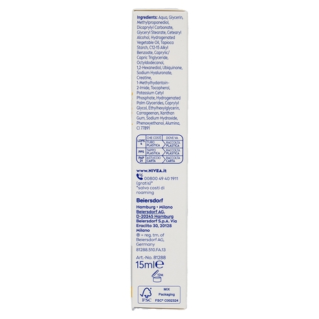 Nivea Q10 Anti-Rughe Power Contorno Occhi Levigante Tutti i Tipi di Pelle 15 ml
